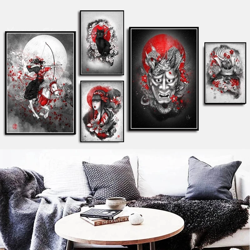 

Poster Prints Hot Abstracte Japanse Sunrise Uki Moderne Canvas Painting Wall Art Pictures Voor Woonkamer For Home Decor Modular