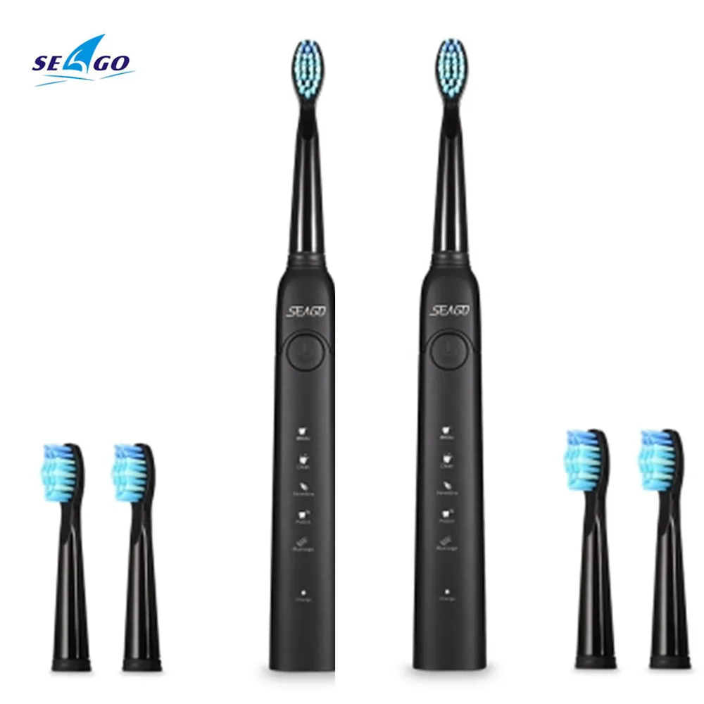 SEAGO SG-949 электрическая звуковая зубная щетка USB заряжаемая Водонепроницаемая электрическая зубная щетка с 7 головками, умная зубная щетка с таймером - Цвет: Toothbrush