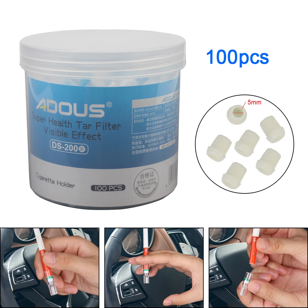 

100pcs Disposable Cigarette Filter Converter Reduce Tar Filtration Tobacco Cigarette Cleaning Holder Smoking Accessories