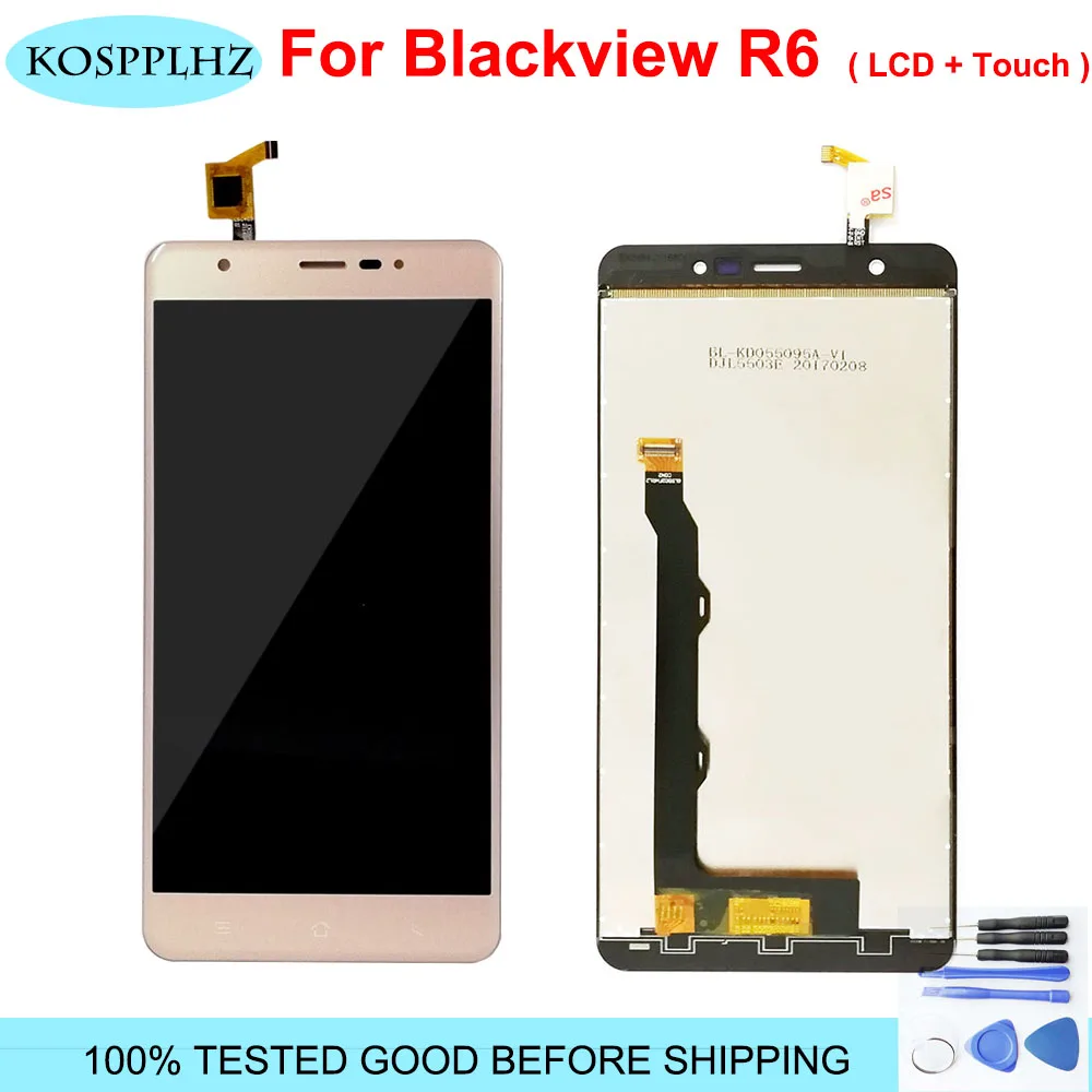 100% новый дигитайзер экран стеклянная панель дл Blackview R6 ЖК дисплей + сенсорный в