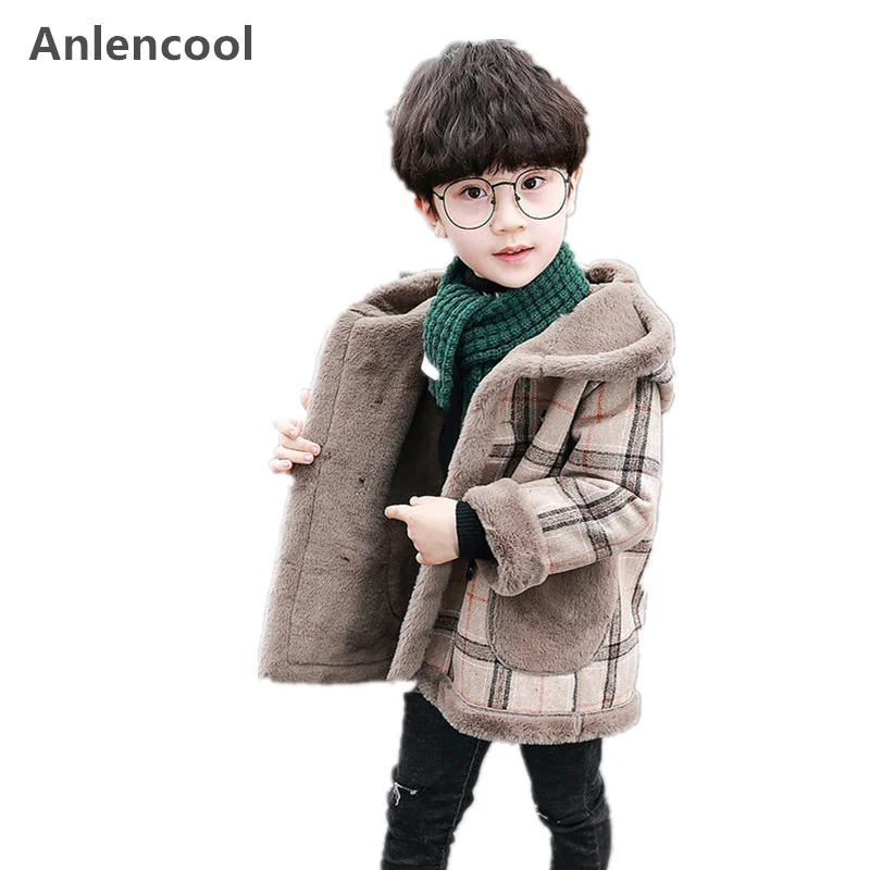 

Children's Clothing Boys' Coat Autumn and Winter 2021 New Fashion Baby Fleece-Lined Coat Trendy Children's Winter Padded Top