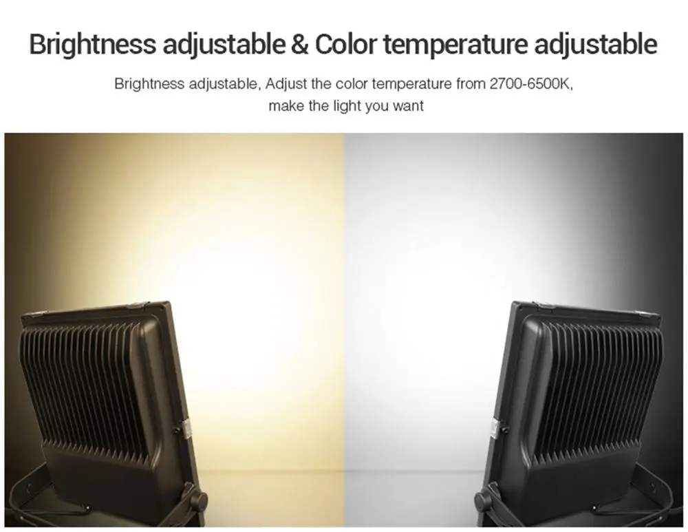 

Milight FUTC06 50W RGB+CCT LED Garden Light AC100~240V 50/60Hz IP65 support third party voice 2.4GHz Remote control App control