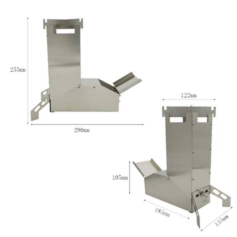 Lixada дровяная печь Легкая Складная плита горящая из нержавеющей стали ракетная