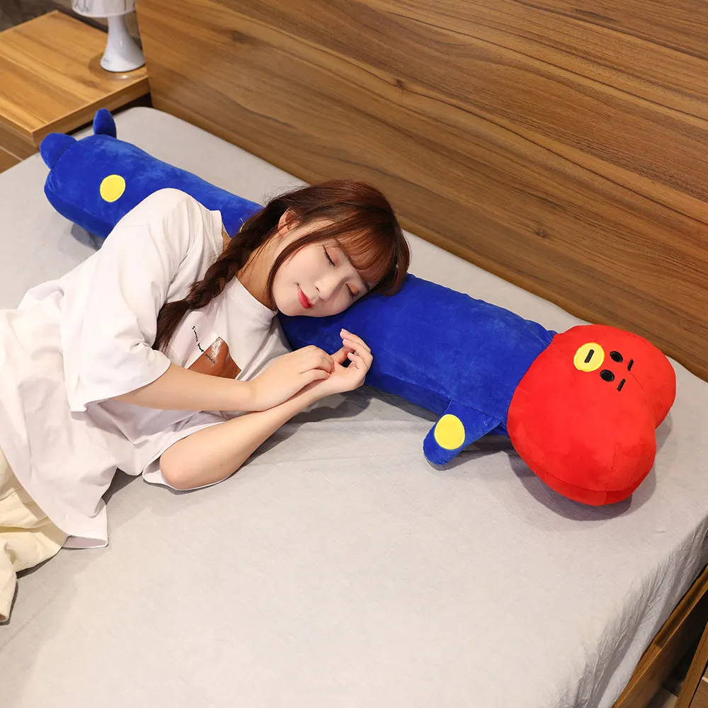 

Korea Kpop Very Long Pillow Plush Toys Animal Stuffed Doll Kawaii Anime Soft Dog Koala Rabbit Horse Gift For Girl Fans