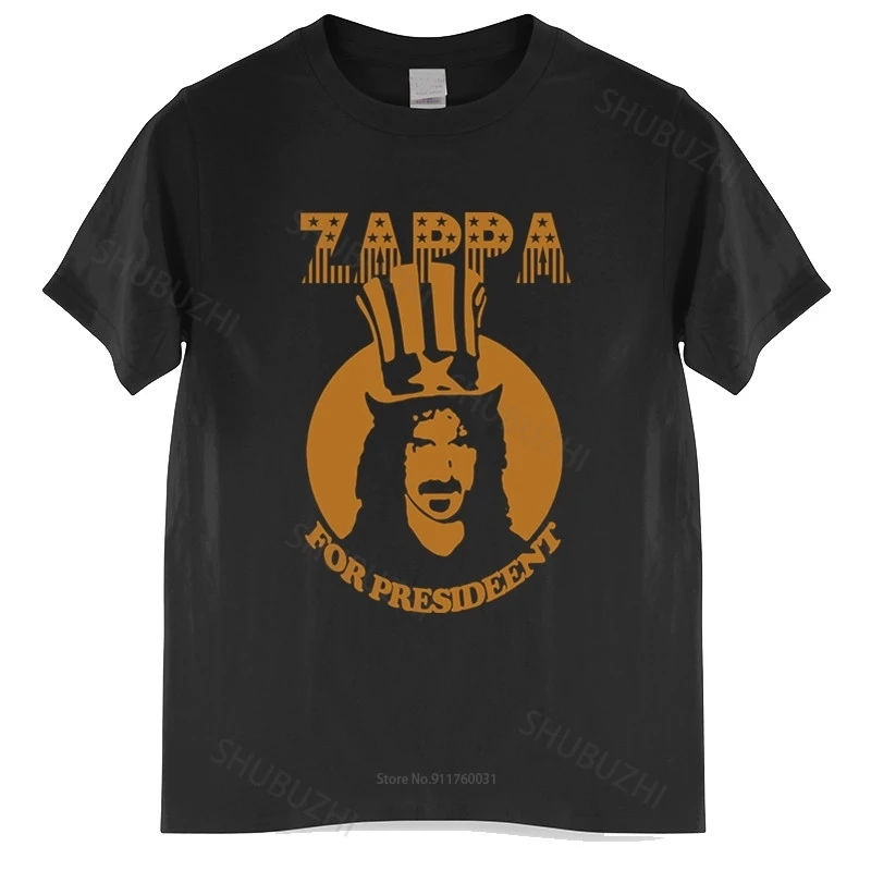 Новое поступление Мужская футболка Frank Zappa хлопковая черная большого размера |
