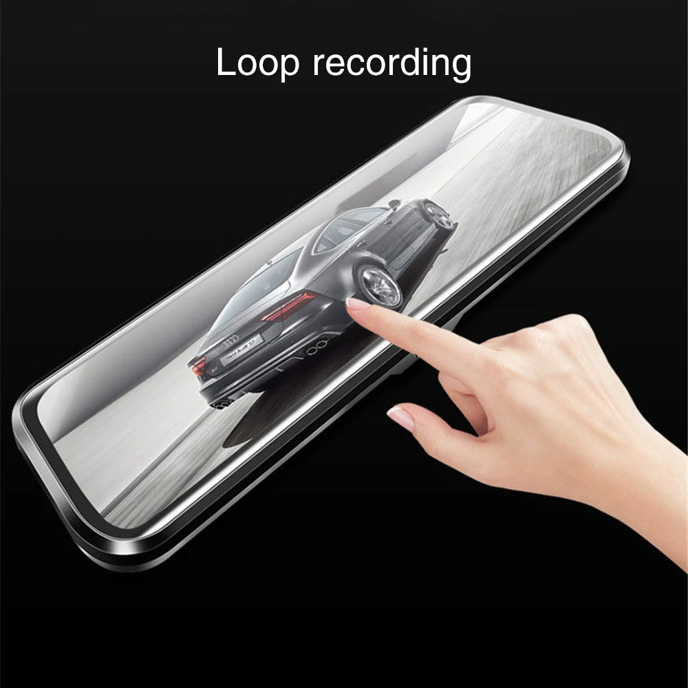 10 дюймовый полноэкранный медиа рекордер 1080P автомобильный зеркальный