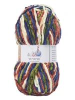 yuyoye new 100 polyester chenille yarn crochet diy hand knitting soft velvet chenille yarn knitting thread handmade chunky line