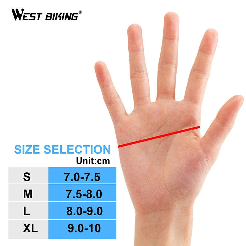 

WEST BIKING Summer Cycling Gloves For Men Sport MTB Mountain Gloves Half Finger Breathable Women Bicycle Gloves S-XL 4 Colors