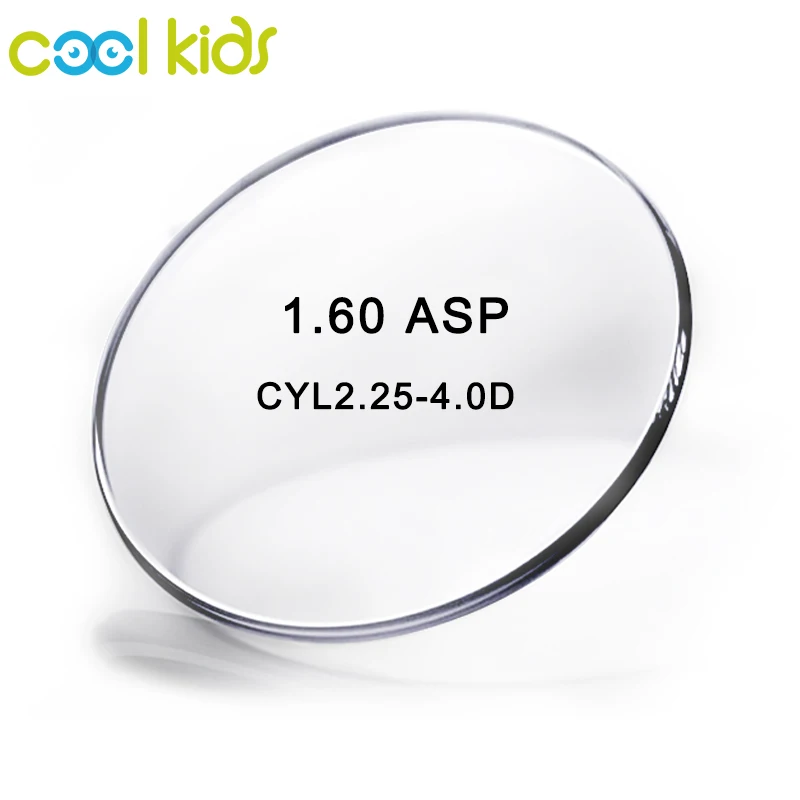 

COOL KIDS 1.60 Index 2.25-4.0D Prescription Lenses Resin Aspheric Glasses Lenses for Myopia/Hyperopia/Presbyopia Eyeglasses Lens