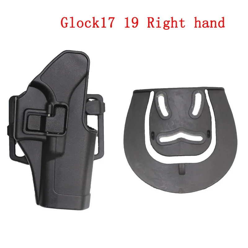 Тактическая кобура для страйкбола пистолет чехол для Glock 17 18 19 22 26 Beretta M9 M92f Colt 1911 Sig p226 Usp поясной ремень кобура Сумка - Цвет: GL right hand Black