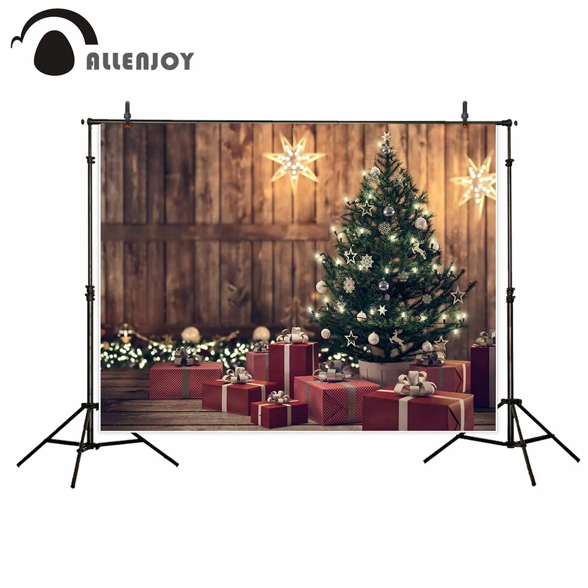 Allenjoy деревянный пол настенные украшения рождественские елки подарки светильник