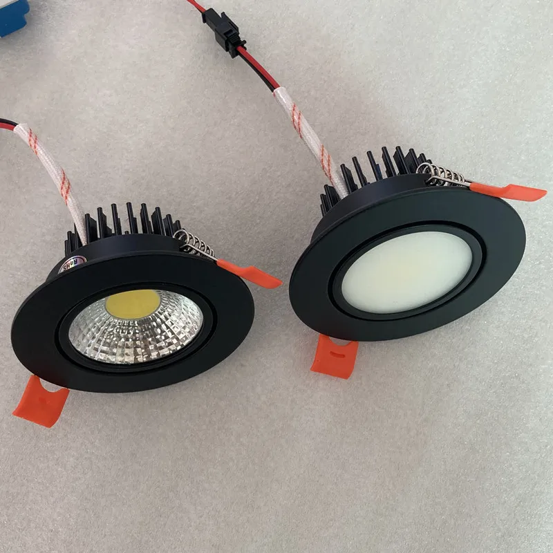 Светодиодный точечный светильник COB Потолочный Точечный 5 Вт 7 9 12 15 AC110V 220V 230V