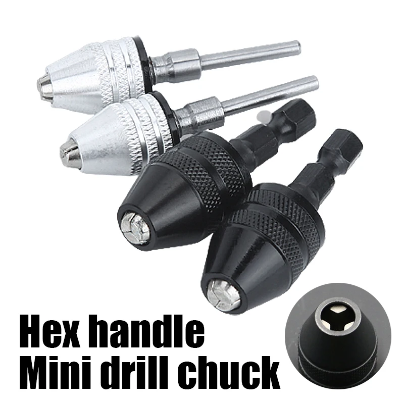 

High Quality 0.5-3.0mm Drill Chuck Keyless Hex Shank Adapter Converter Quick Change Mini Clamping range Driver Tool Accessories