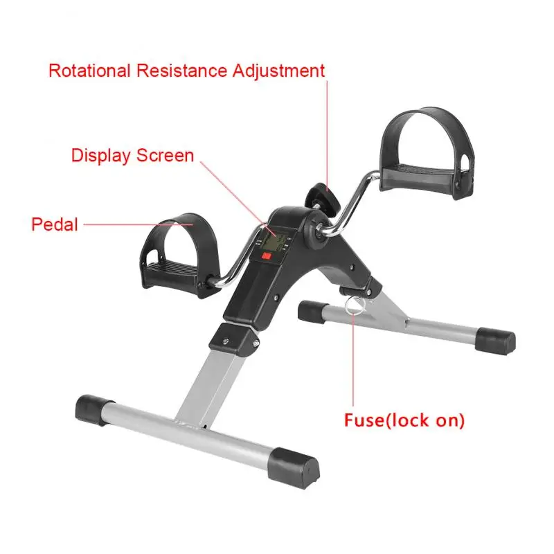 

Folding Fitness Pedal Stepper Exercise Machine LCD Display Indoor Cycling Bike Stepper with Adjustable Resistance For Home HWC