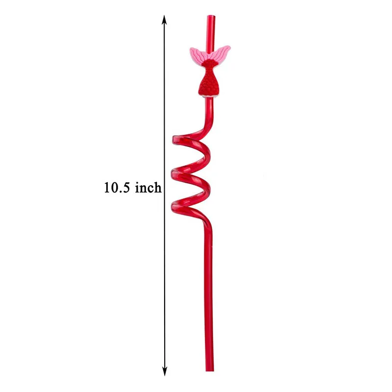 8 шт. многоразовые питьевые соломинки русалки пластиковые Русалка рыбий хвост