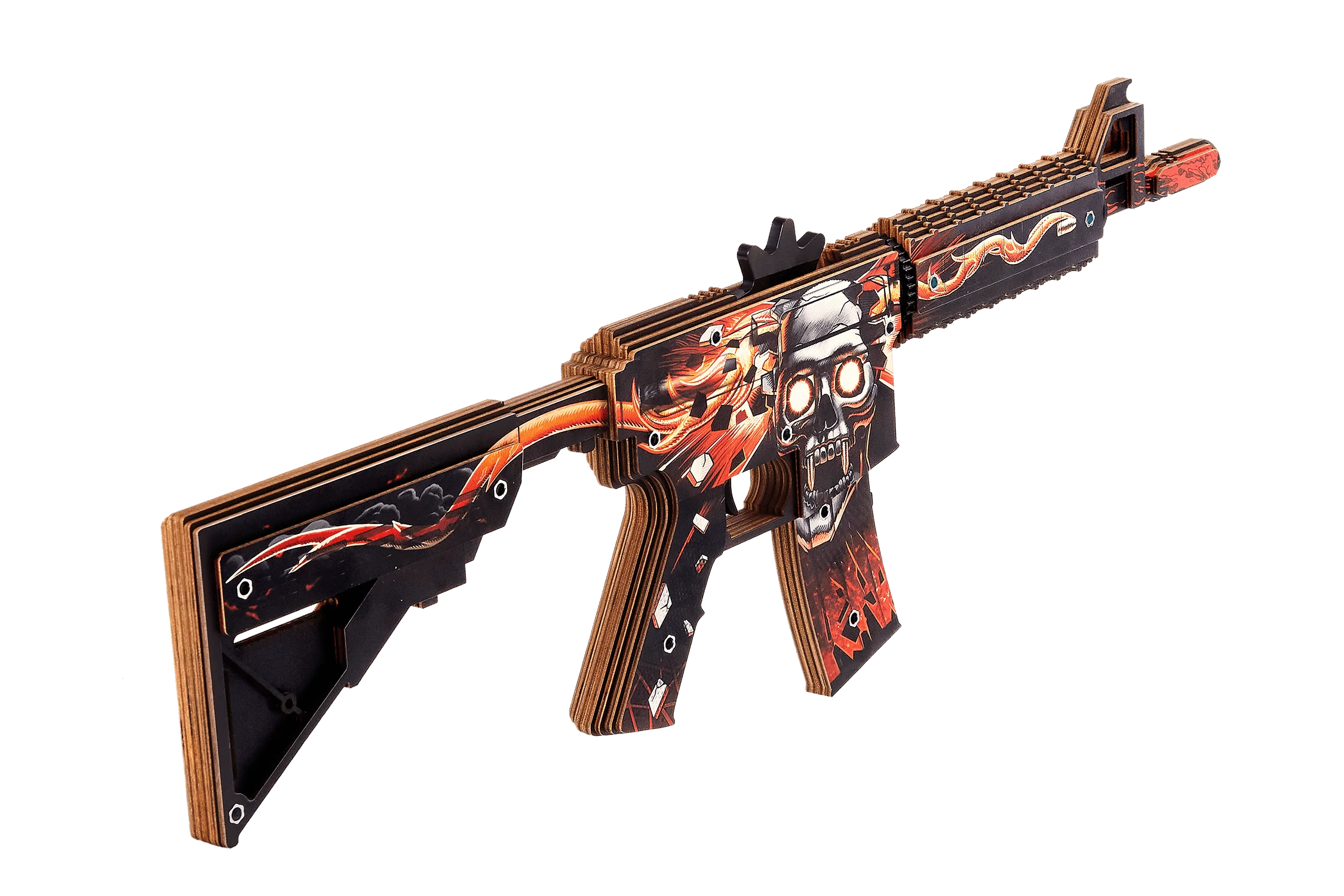 Wooden Toy Machine M4A4 version 1.6 murder confirmed (wooden rubber arrow) cs go vozwooden /cs Wood wood weapon / Gift for boy (Rubber cartridges)/