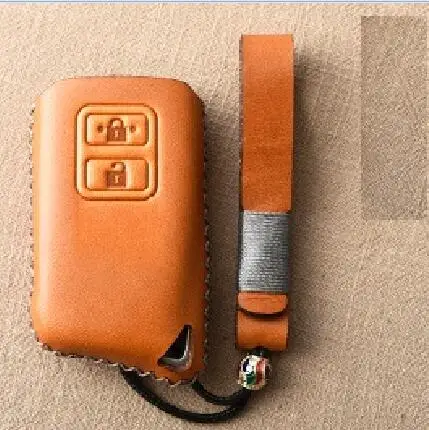 2Button brown Чехол из натуральной кожи с дистанционным управлением для автомобиля Lexus IS200 IS350 ES200 ES250 ES300H GS200T GS300H NX300 RX200 RX450 LX Keys - Название цвета: 2Button brown
