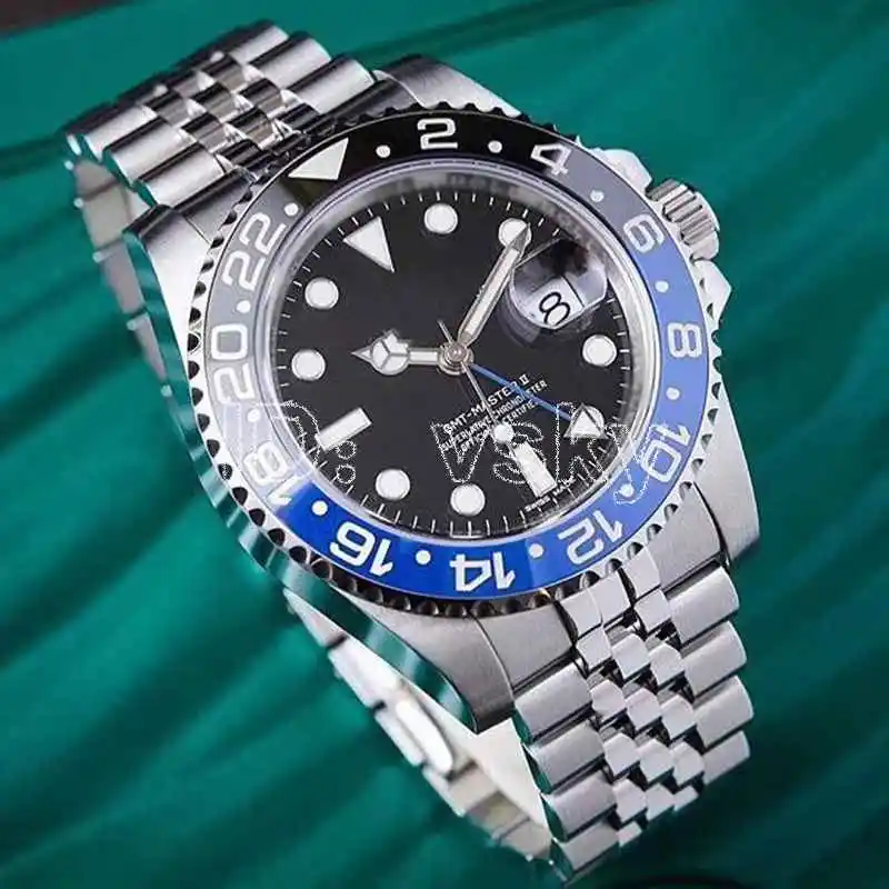 Новые GMT Керамические Мужские механические часы из нержавеющей стали с