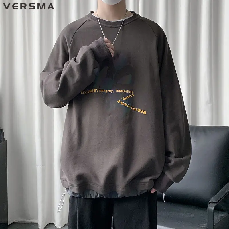 VERSMA в Корейском стиле Ulzzang Harajuku Светоотражающая худи с граффити Толстовка Для