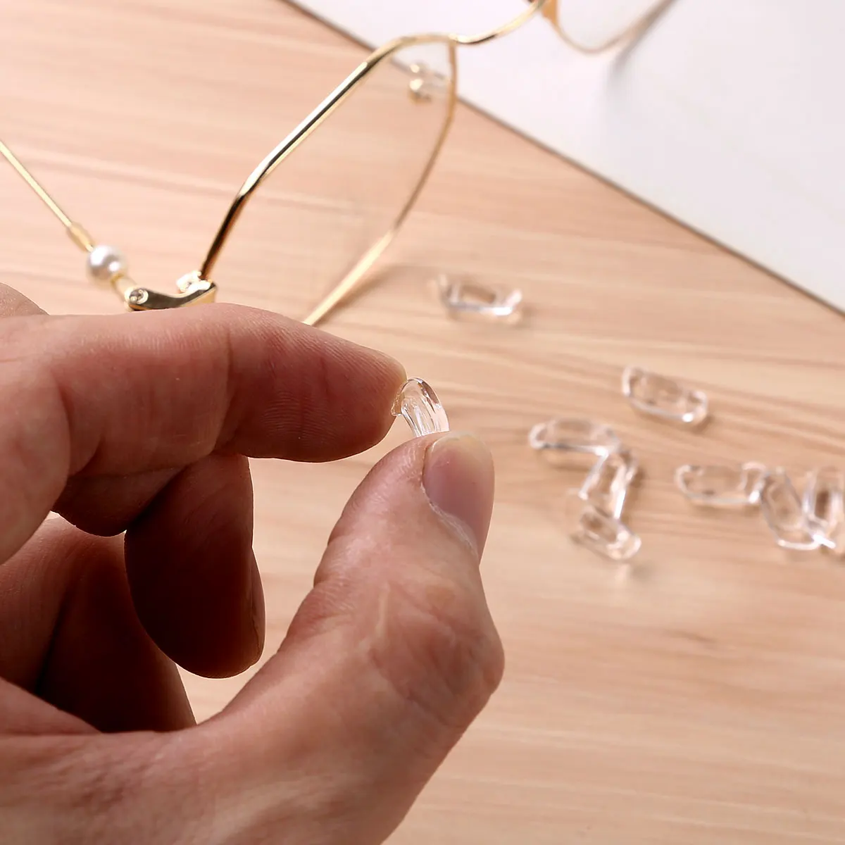 6 пар силиконовые вставки для очков противоскользящие гипоаллергенные носоупоры