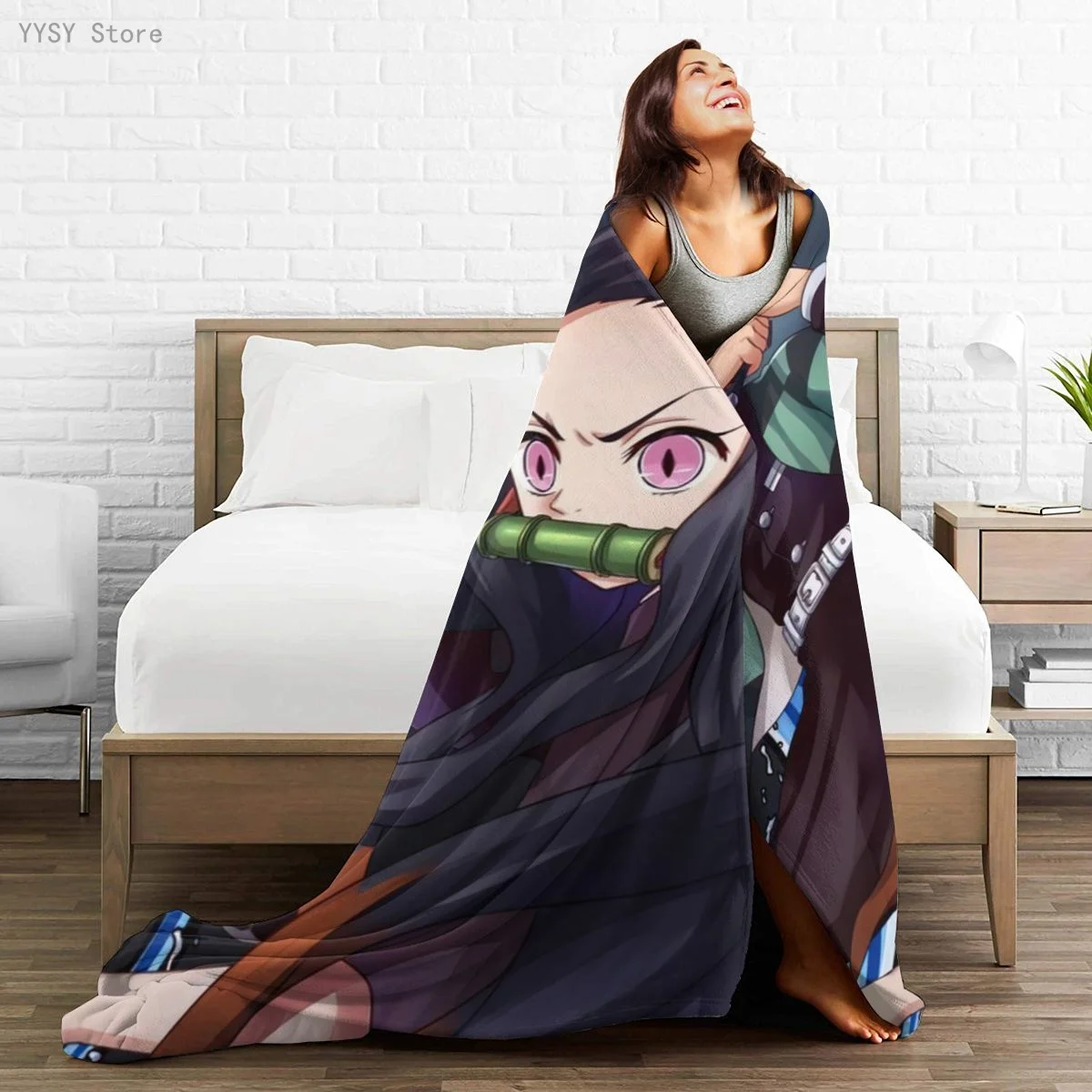 

Blade Of Demon Destruction (4) Anime printed Ultra-Soft Micro Fleece Blanket flannel throw Sherpa bedspread bedding sofa