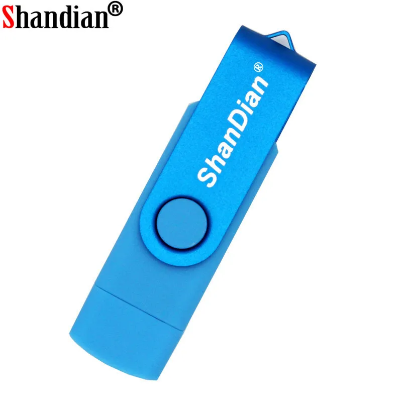 SHANDIAN Customer LOGO OTG USB флешка 4 ГБ 16 32 64 Флешка для Android смартфона металлический 2 0 карта