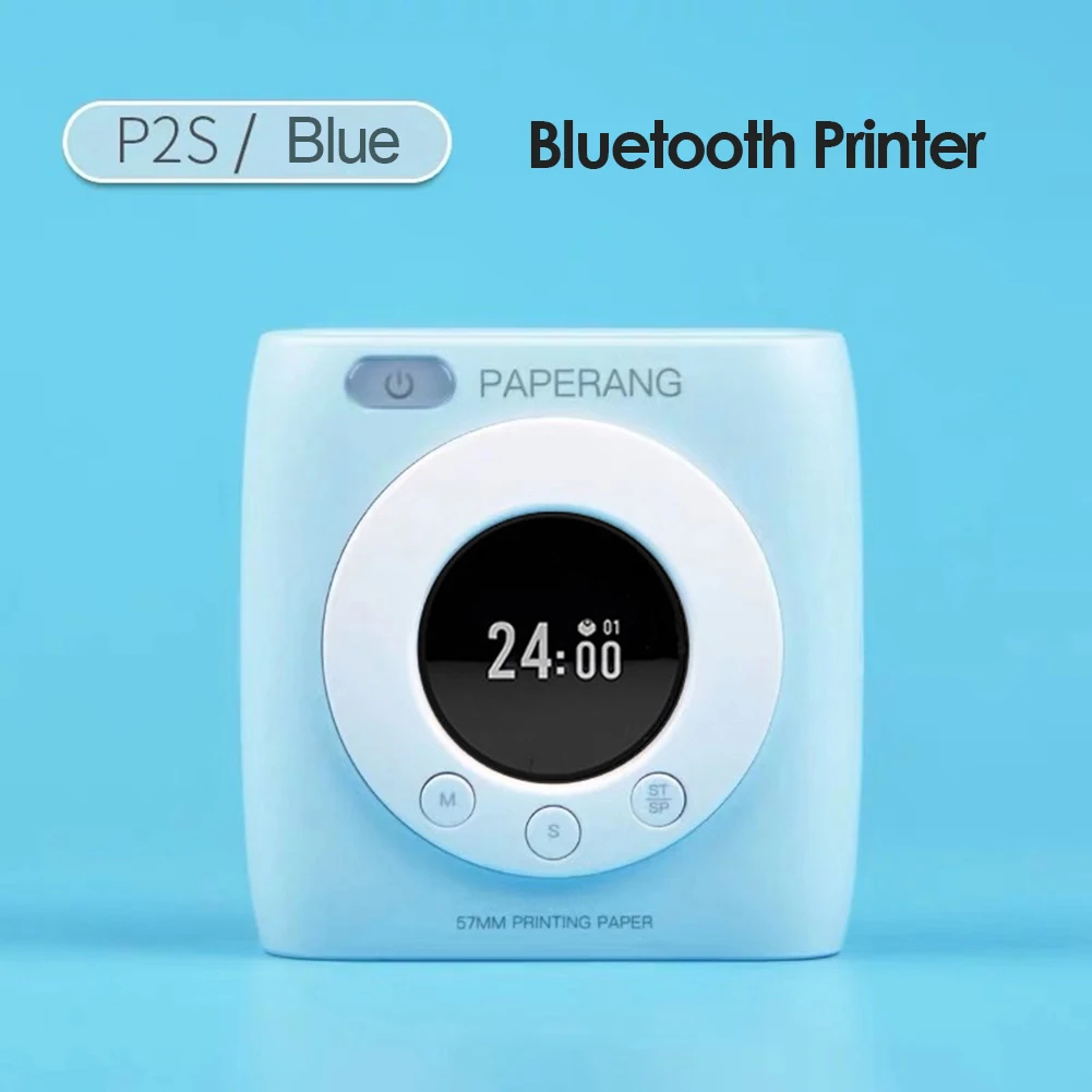 

Mini 300DPI 58mm Thermal Printer Bluetooth Wireless Portable Photo Printer Alarm Clock Timer Pocket Photo Printer for Cell Phone