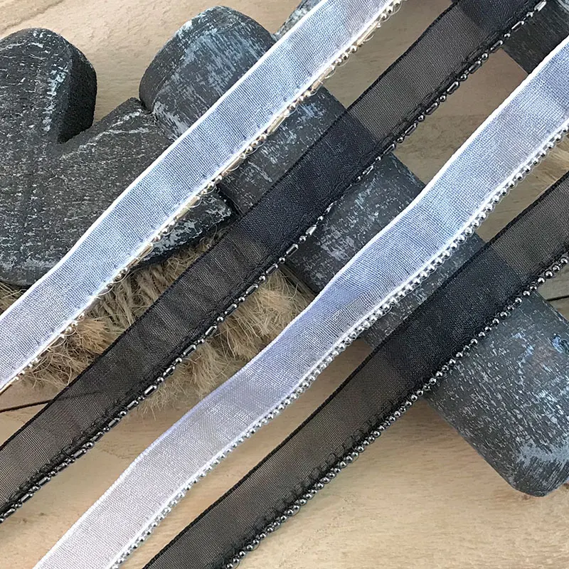 Горячая Распродажа высокое качество ширина 12 мм маленькие бусины сетка кружево