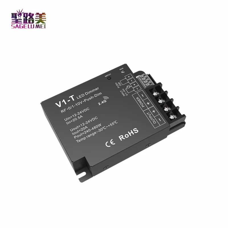Одноцветный светодиодный диммер V1-T SAGE LU MEI 20A 240Вт/480Вт