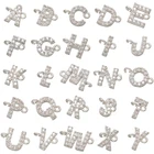 Подвески ZHUKOU для изготовления украшений, серебристые, 26 букв, 8x10 мм, ручной работы, принадлежности для браслетов, VS461