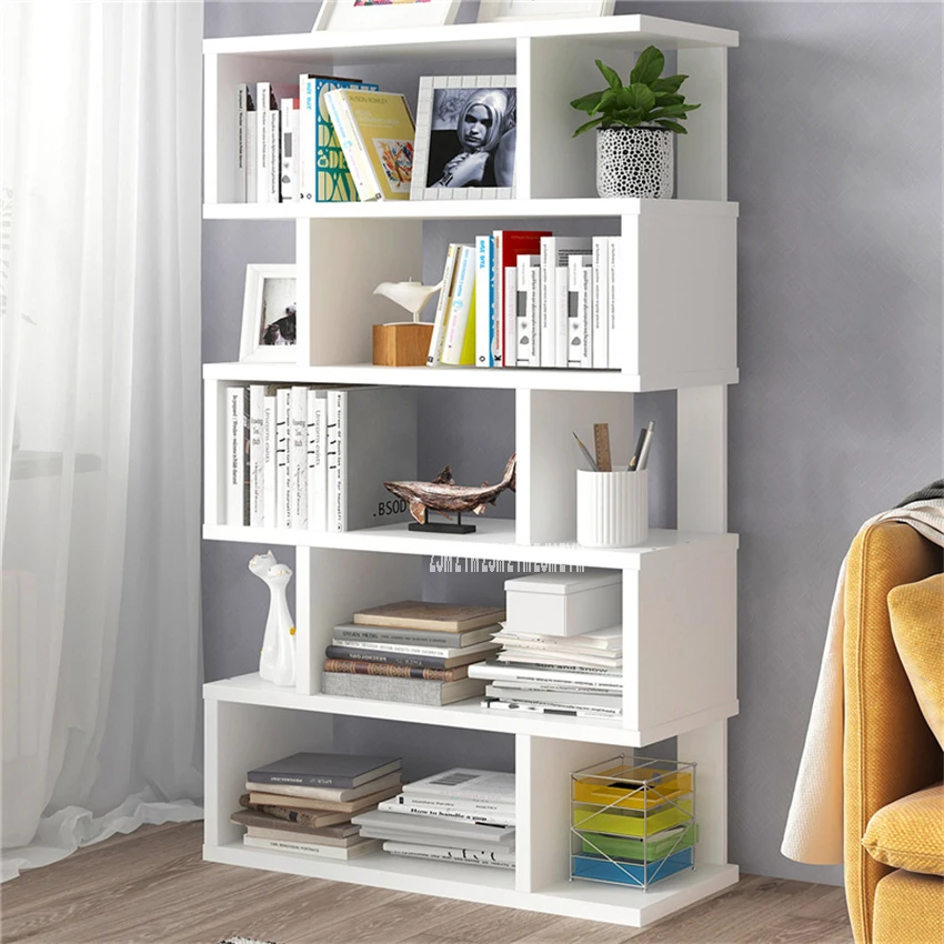 Living Room Space Saving Small Manmade Board Floor Bookshelf Bedroom Modern Simple Multifunctional Student Display Bookcase