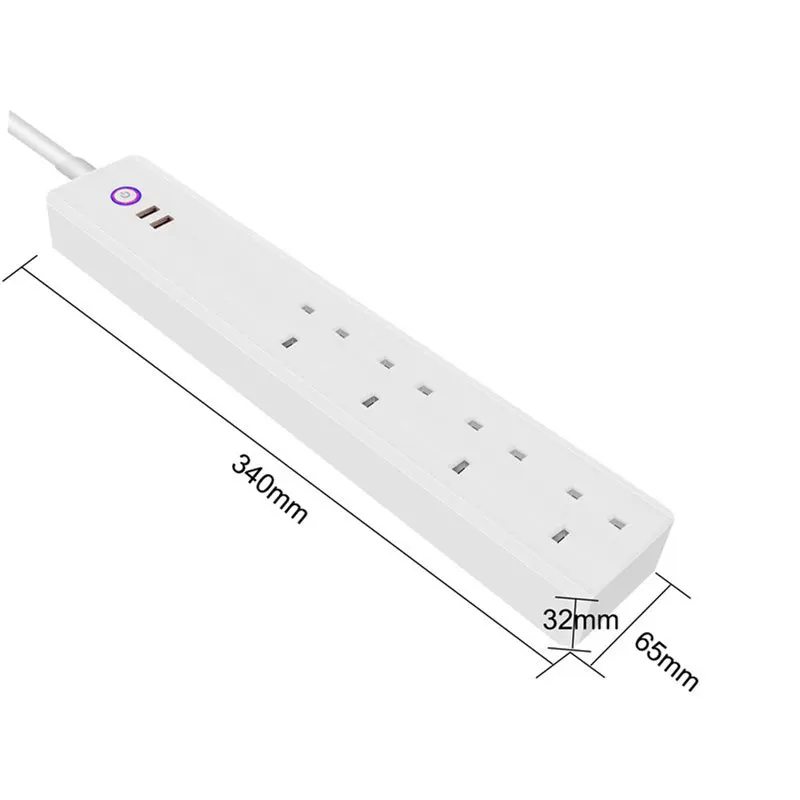 Умная полоса питания WiFi штепсельная вилка Великобритании электрическая розетка