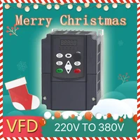 220v single phase input to 380 3 phase 11kw vfd variable frequency drive converter for motor speed control frequency inverter