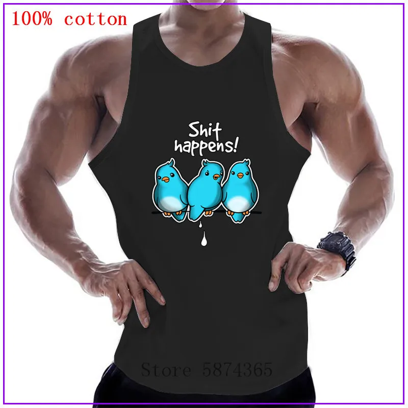 Хлопчатобумажные рубашки без рукавов с изображением попугая Птички и шутки