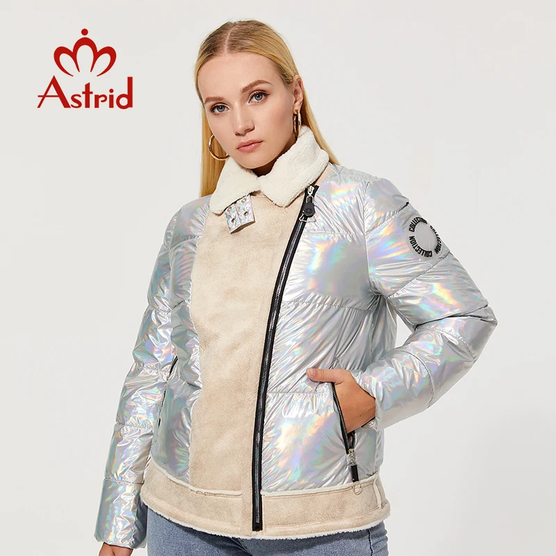 Astrid 2022 зимние женские парки размера плюс плотные хлопковые теплые короткие