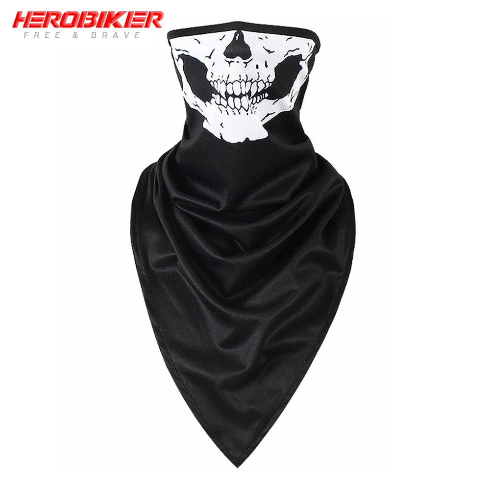 color01 HEROBIKER, новинка, Балаклава, мотоциклетная, мото, защита для лица, дышащая маска, мотоциклетная, многофункциональная, мото, полумаска, Быстросохнущий двигатель - Цвет: color01