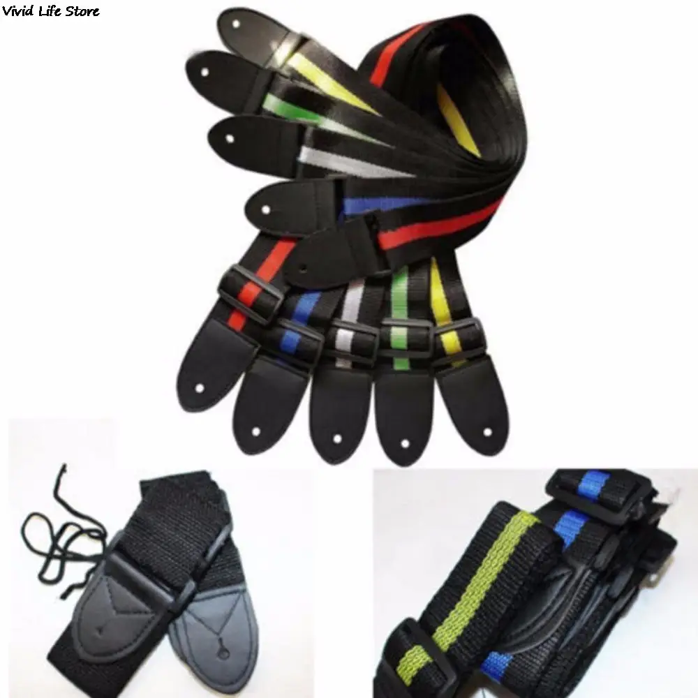 Adjustable Durable Nylon Guitar Strap IRIN Ukulele Belt With PU Leather Ends 130cm Electric Acoustic Bass | Спорт и развлечения