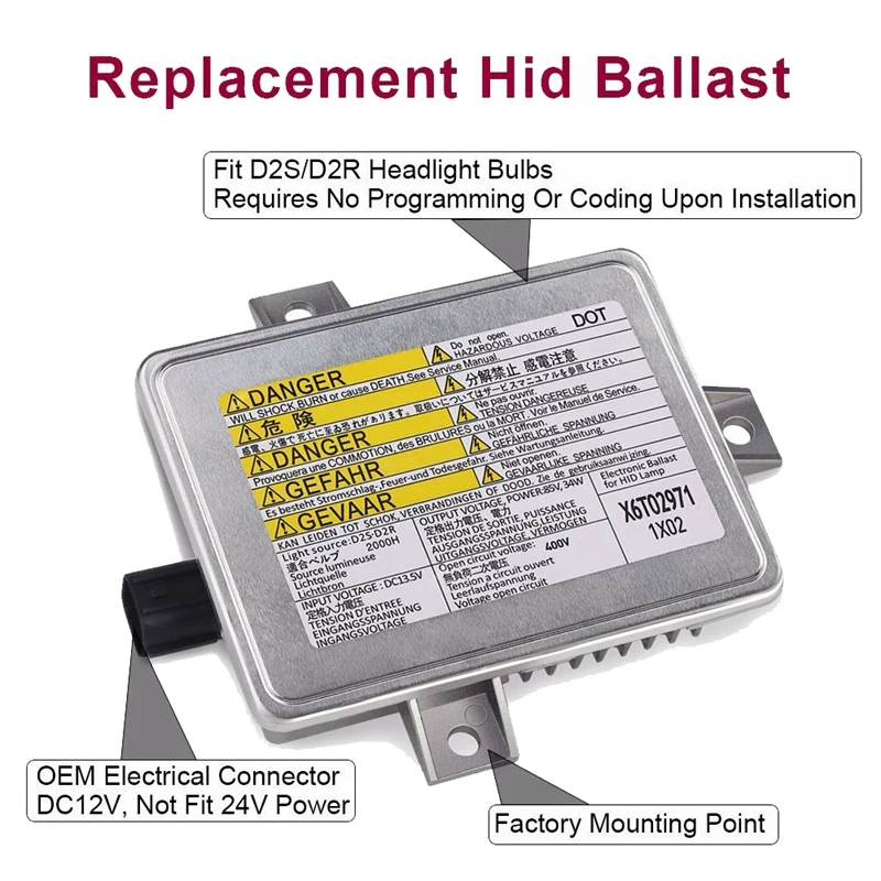 

2Pcs Xenon Hid Headlight Ballast Control Unit for 2002 2003 2004 2005 Acura TL CL TSX RSX X6T02971 33119-S0K-A10