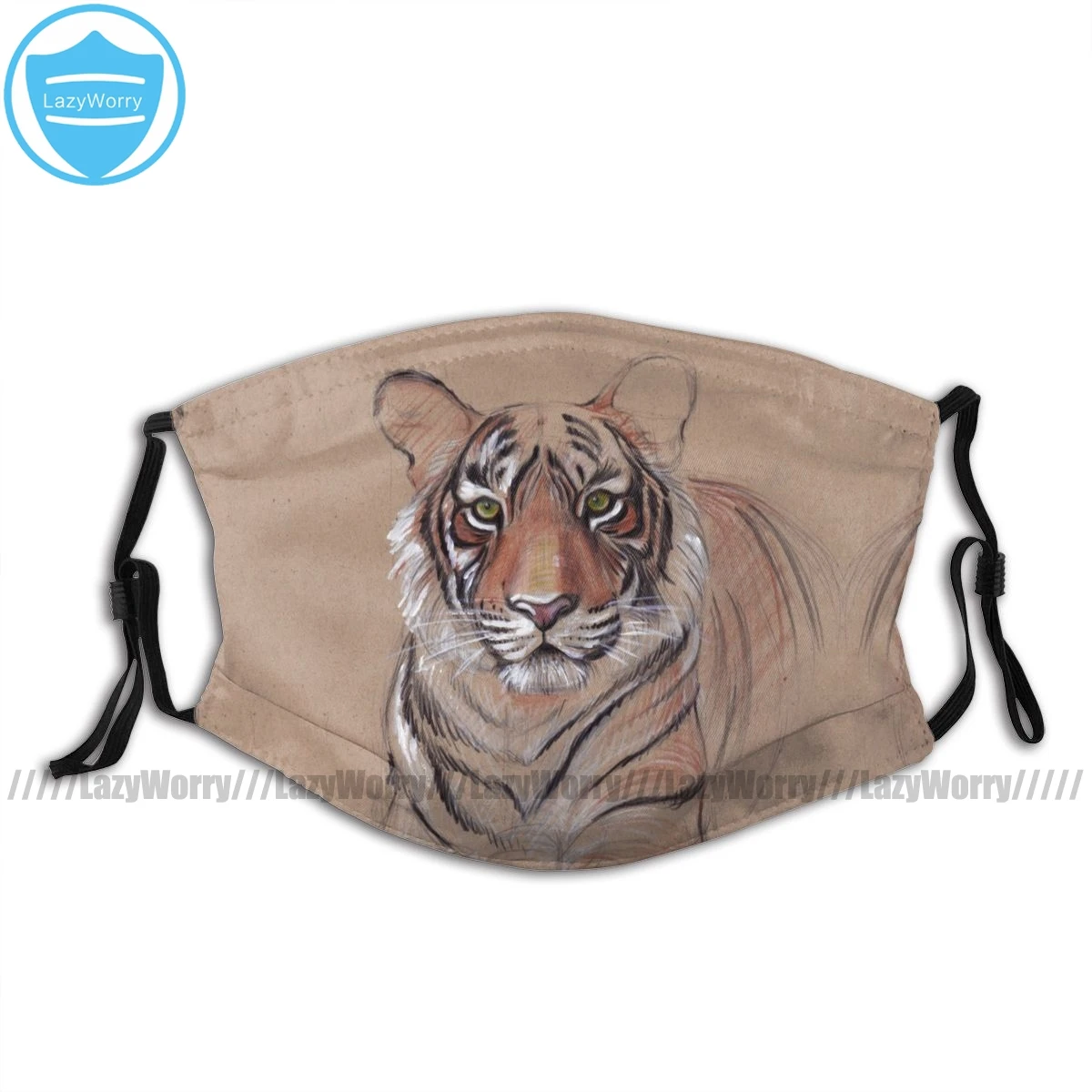 

Tiger Mouth Face Mask UNFINISHED BUSINESS Original Tiger Facial Mask with Filters Polyester Beautiful Mask