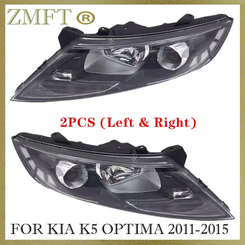 

2 шт. левый и правый передний бампер автомобиля, передние фары дальнего света, фары головного света, передсветильник ры без лампочек для KIA K5 Optima 2011 2012 2013