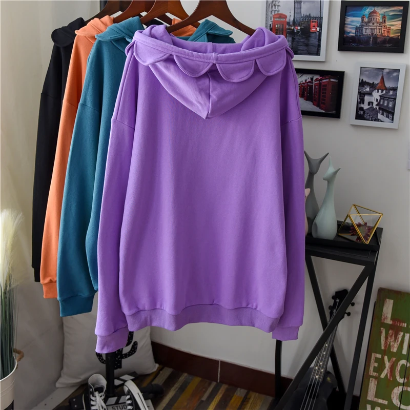 Новинка Осенний удобный Однотонный женский свитер большого размера с оборками и