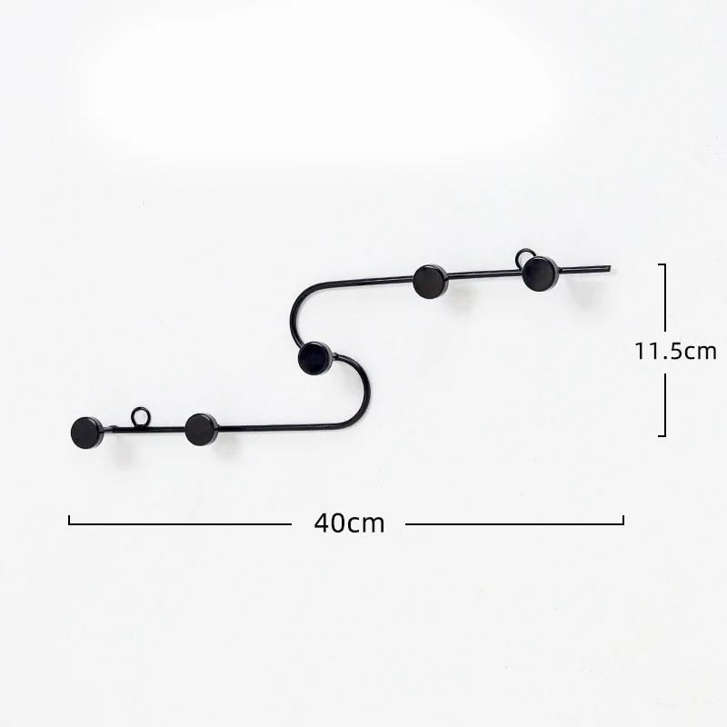 Coat Hook Wall Mounted Decorative Metal Hanger with Hanging Holes Creative Modern Art Rail for Hat Key Scarf HYD88 | Дом и сад