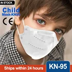 10-100 шт. FFP2 KN95 детская маска для лица Пылезащитная маска для рта респираторные маски с 4-слойным фильтром дышащие защитные Детские маски