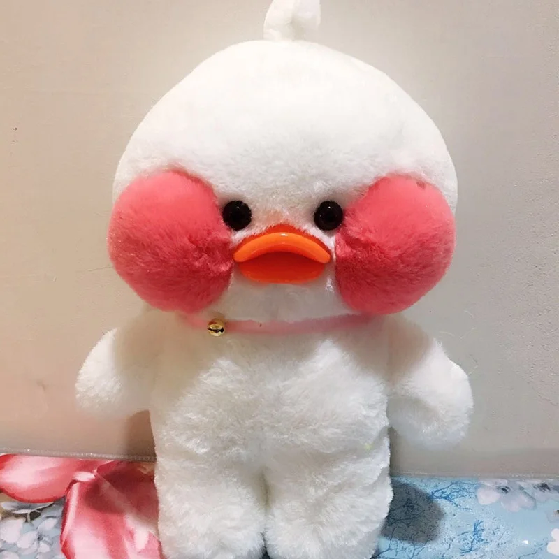 White Happy Monkey Новые милые плюшевые игрушки куклы Kawaii мультфильм мягкая плюшевая утка кукла подарок на день рождения игрушка для детей девочек взрослых - Цвет: White