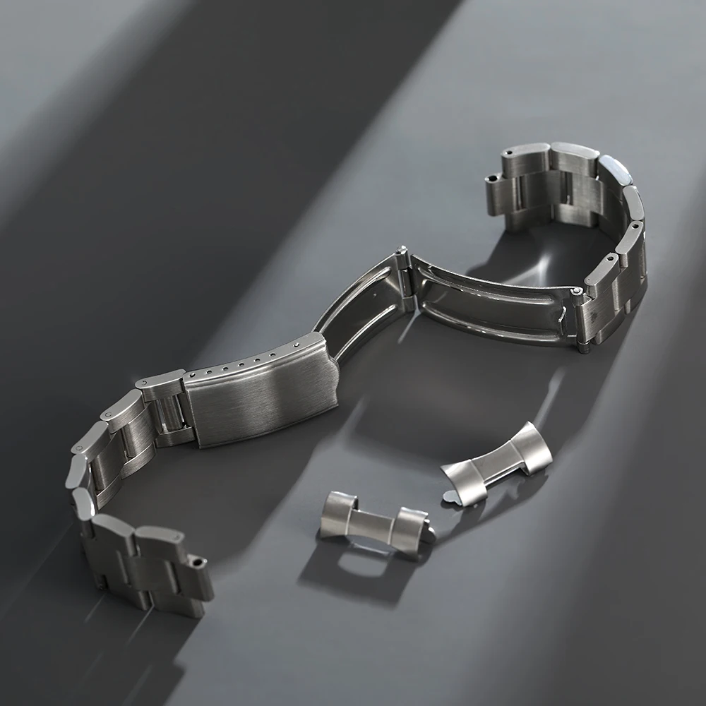 Ремешок из нержавеющей стали для часов Seiko 5 изогнутый Серебристый браслет 18 мм 19