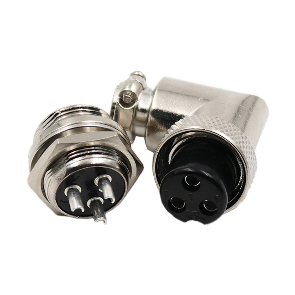 90 Degree Right Angle Aviation Electrical Connector M16 2 3 4 5 6 7 8 9 Pin 7A Elbow Bend Male Plug Female Socket Power Adapter