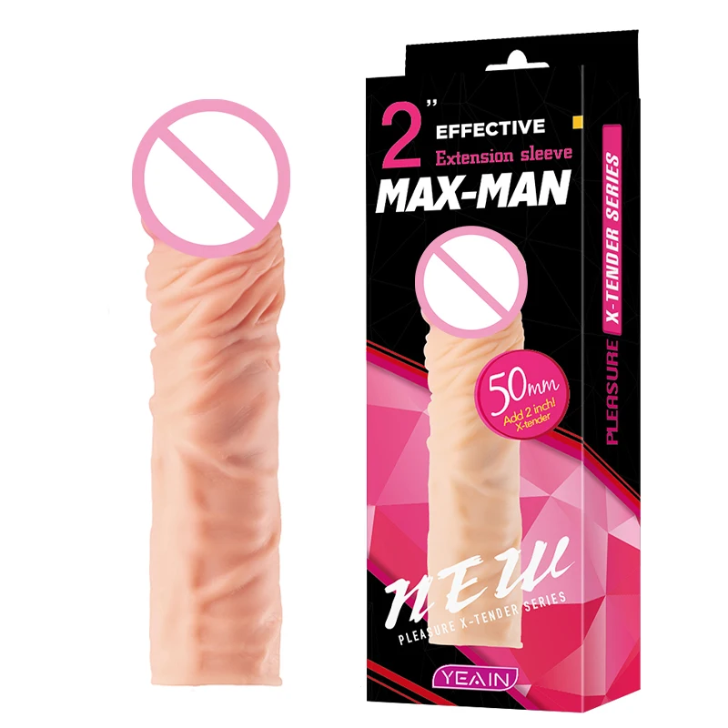 Многоразовые силиконовые презервативы YEAIN для увеличения пениса мужские