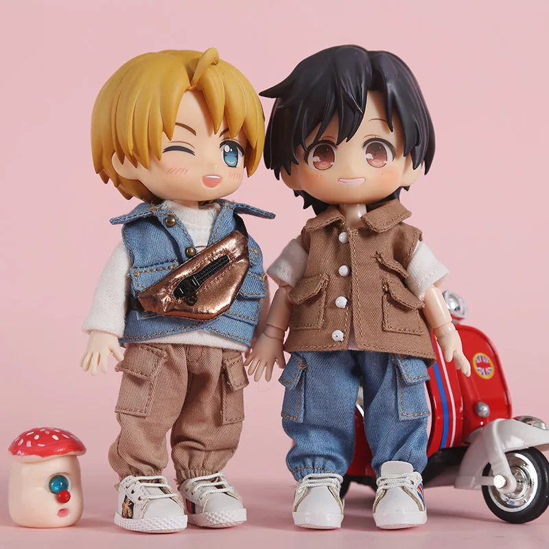 Ob11 baby clothes overalls pants Molly doll GSC plain 1/12 BJD trousers Mini Obitsu 11 Accessories | Игрушки и хобби