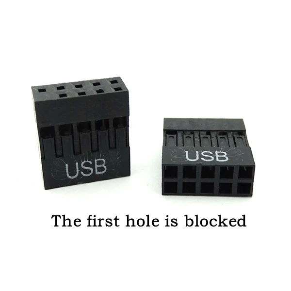 

Двухрядный соединитель Dupont в пластиковом корпусе, 2,54 мм, 2*5 контакта, подключение отверстий USB/аудио/HD, 1/4/7/10