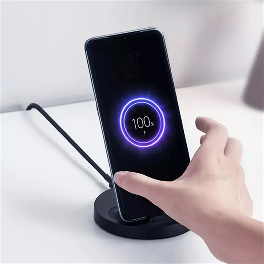 xiaomi vertical wireless charger 20w max flash charging qi compatible multiple safe stand horizontal for mi 9 20w mix 2s 3 free global shipping